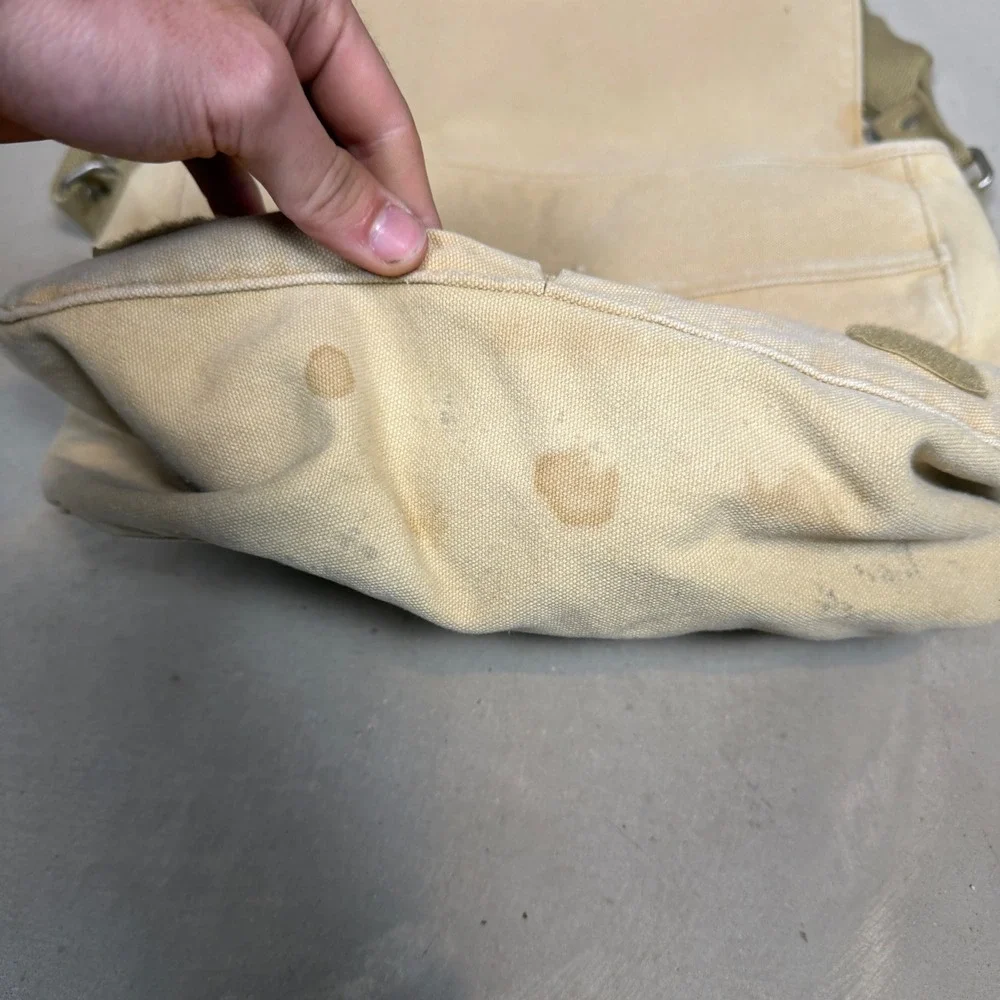 Tan Canvas Military Stencil Messenger Bag Crossbody Satchel HJ-90210/0373BC